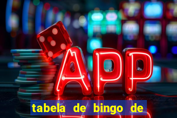 tabela de bingo de 1 a 100